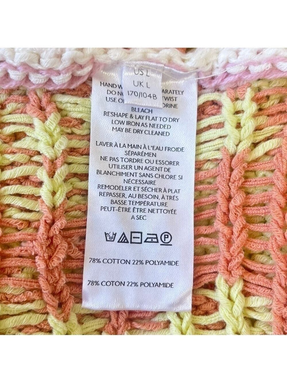 NWT Rare 🔥 Free People Mallorca Open Front Cardigan Size L - Picture 11 of 12